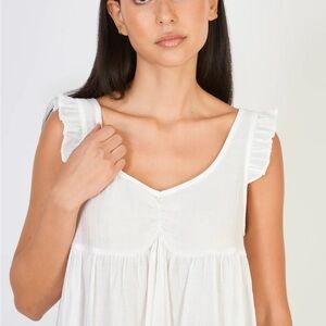 Cost Plus World Market Ivory Ruffled Top